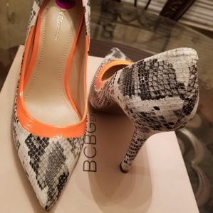 BCBG snakeskin heel